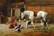 unknow artist Classical hunting fox, Equestrian and Beautiful Horses, 011. oil painting on canvas
